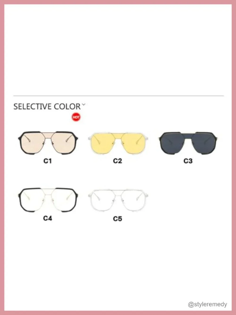Oversized Square Vintage Punk Sunglasses UV400 Shield Eyewear Unisex